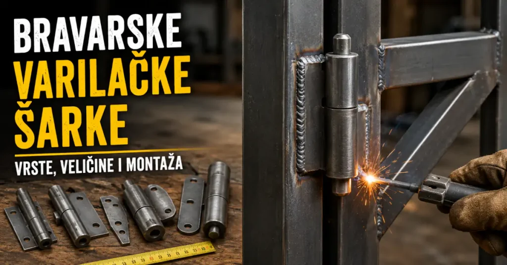 Bravarske varilačke šarke: vrste, veličine i montaža