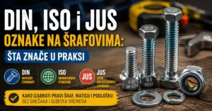 DIN, ISO i JUS oznake na šrafovima, maticama i podloškama