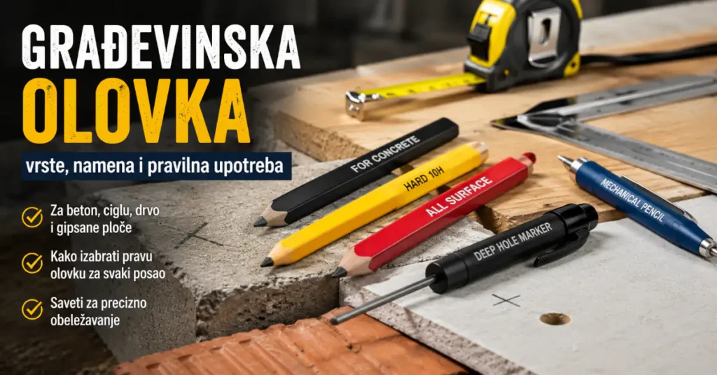 Građevinska olovka: vrste, namena i pravilna upotreba
