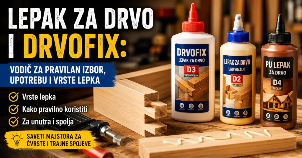 Lepak za drvo i Drvofiks: Vodič za izbor i lepljenje drveta