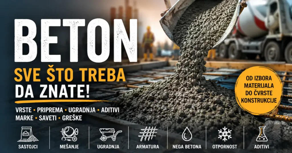 Šta je beton: vrste, marke, priprema i pravilna ugradnja