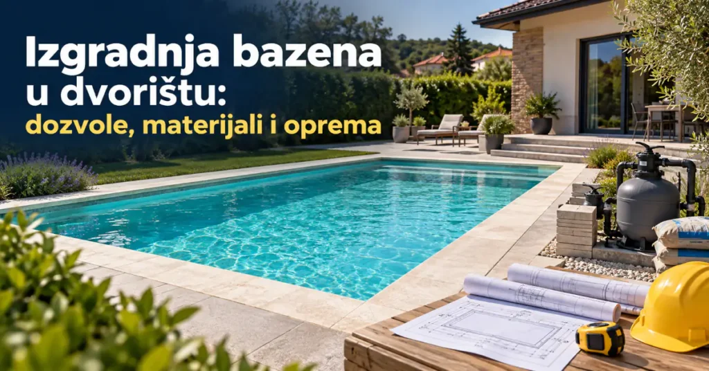 Izgradnja bazena u dvorištu: dozvole, materijali i oprema