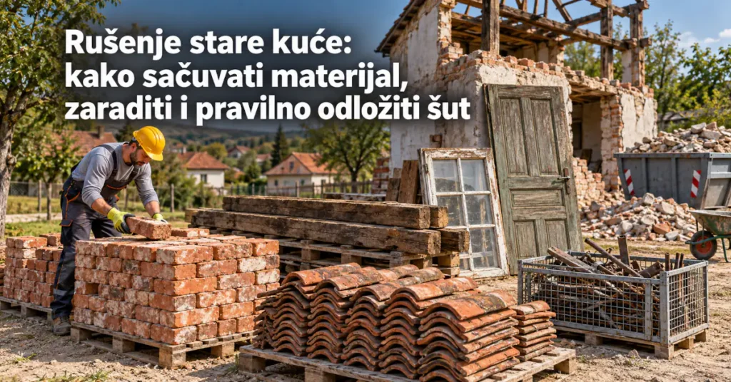 Rušenje stare kuće: kako sačuvati materijal, zaraditi i pravilno odložiti šut