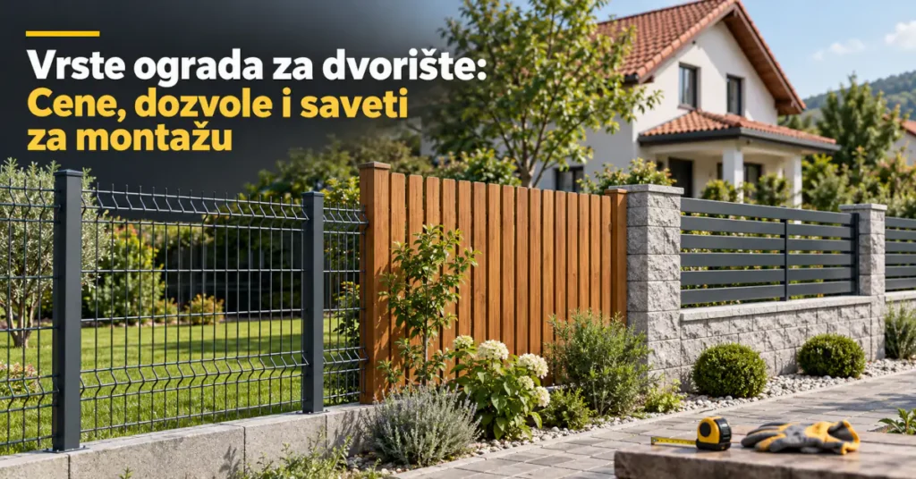 Vrste ograda za dvorište: Cene, dozvole i saveti za montažu